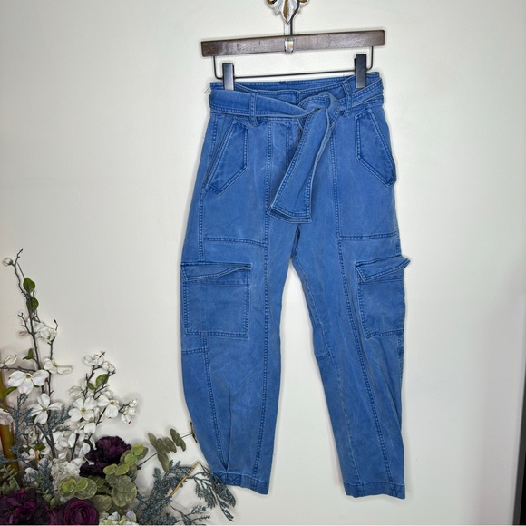 DEREK LAM 10 CROSBY Elian Tie-Waist Utility Pants Cargo Jeans {RR44} - Picture 3 of 6